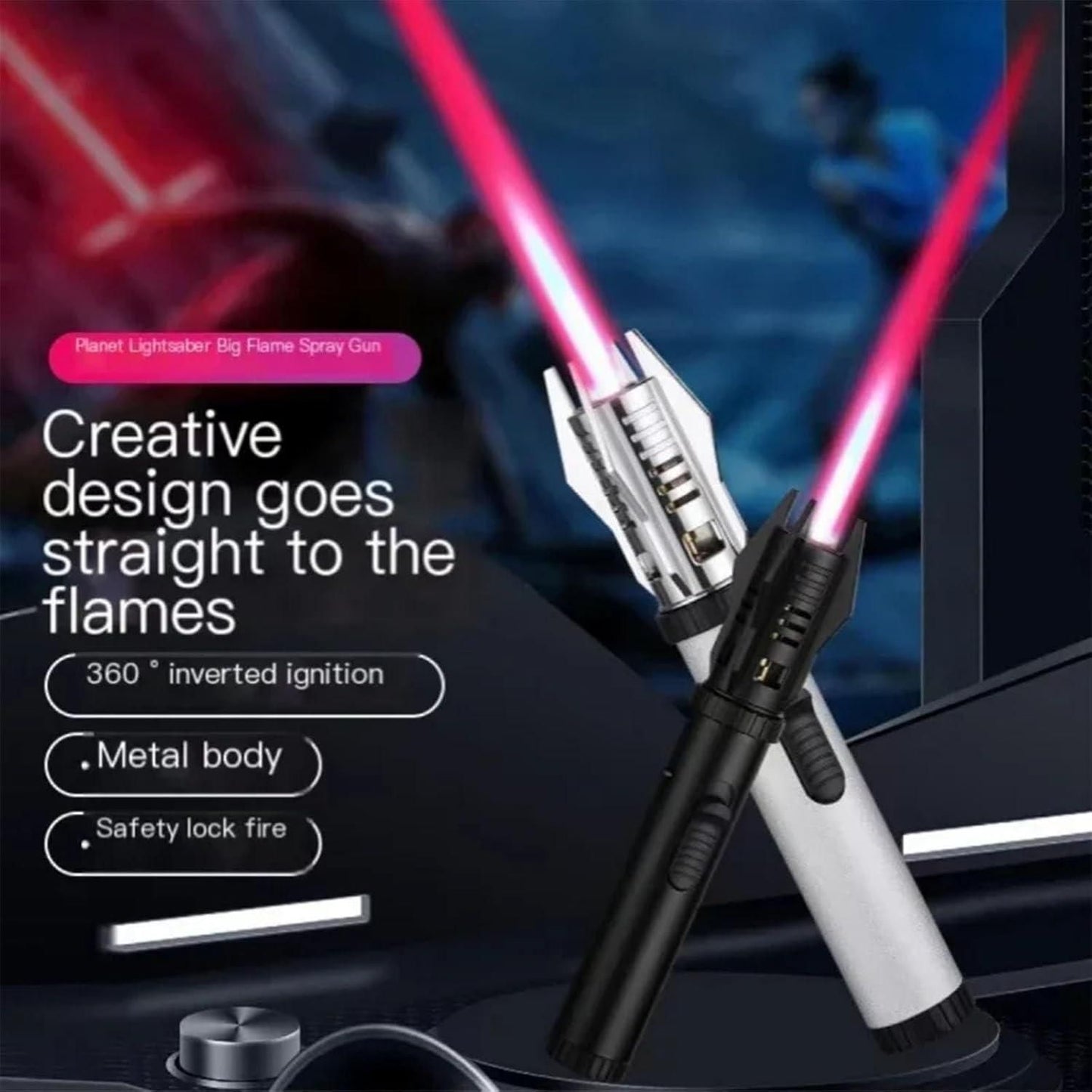 Refillable Jet Flame Windproof Torch Lighter