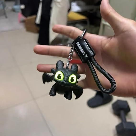 Night Fury Dragon Keychain with Sound and Light