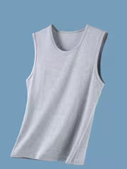 3pcs Men's Sleeveless Shirts/Tight-Fit T-Shirts - Solid Black/White/Grey