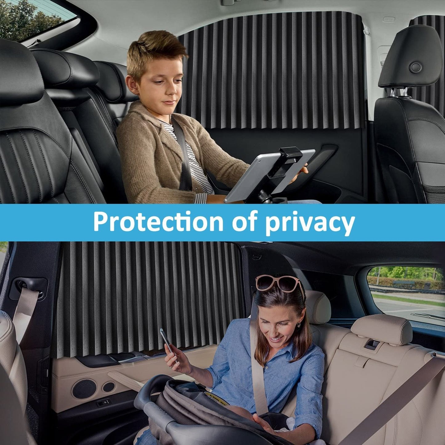 Magnetic Black Color Car Side Window Privacy Sunshade