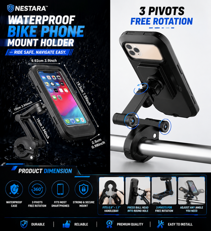 Waterproof Bike Phone Mount Holder