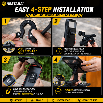 Waterproof Bike Phone Mount Holder