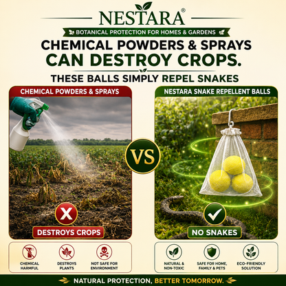 Nestara™ Snake Repellent Balls (Pack of 2) | Natural Herbal Snake Repellent for Home, Garden & Farm