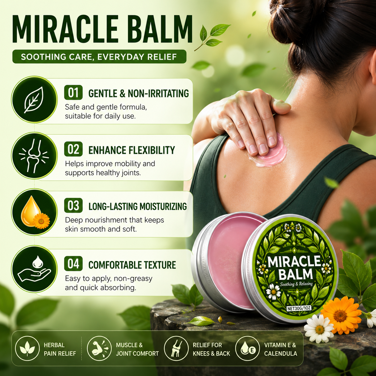 Herbal Miracle Balm for Pain Relief