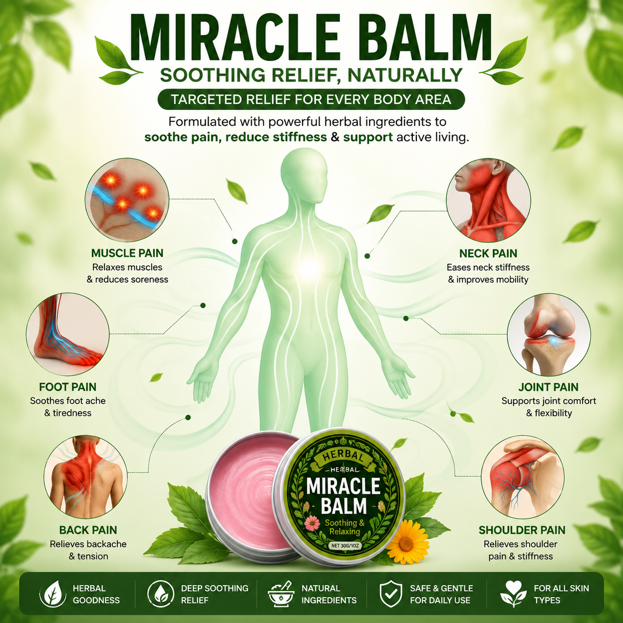 Herbal Miracle Balm for Pain Relief