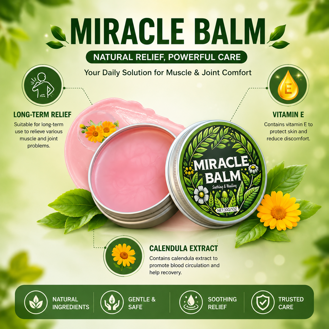 Herbal Miracle Balm for Pain Relief