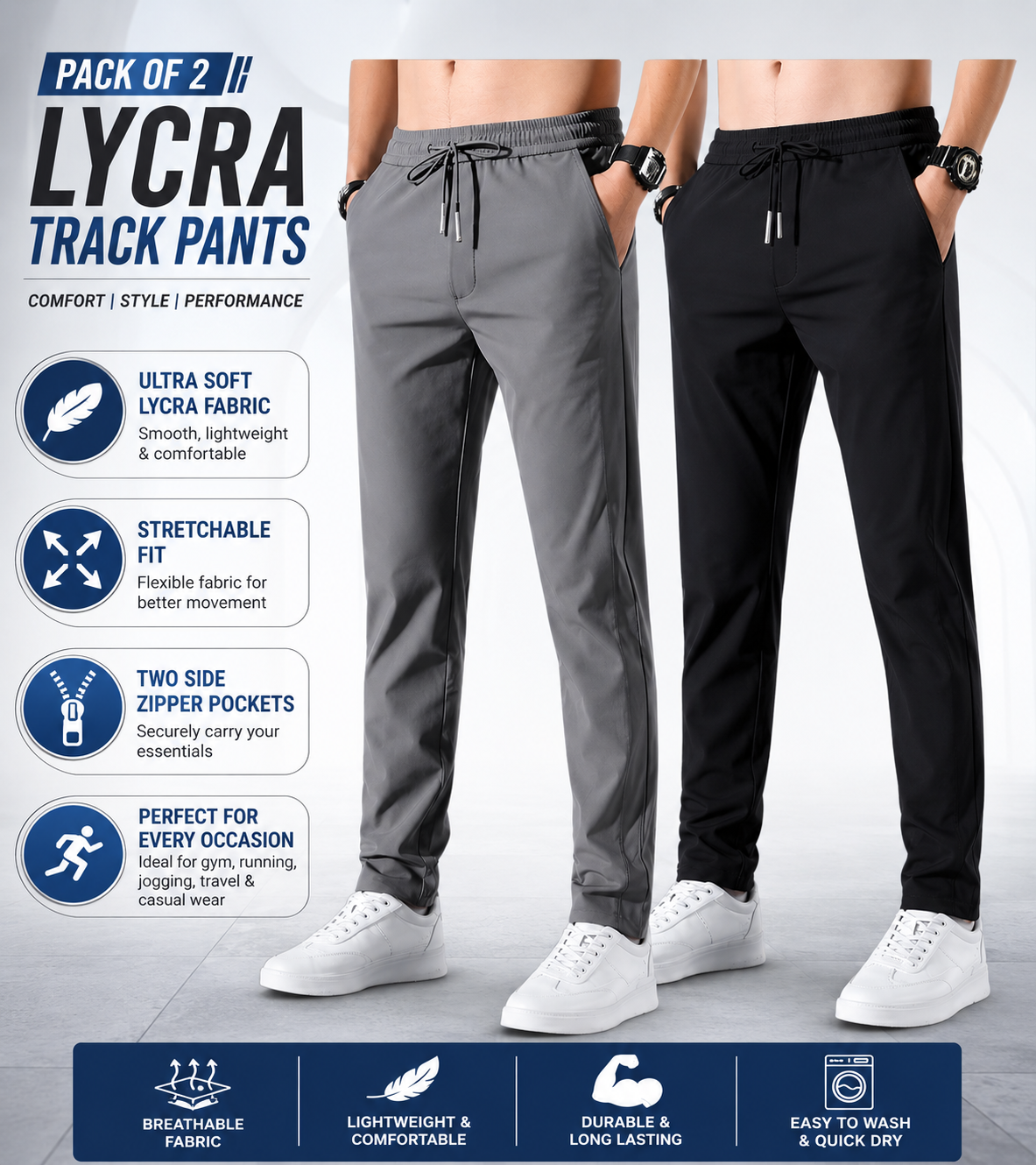 Men’s Track Pants {Buy 1 Get 1 Free }