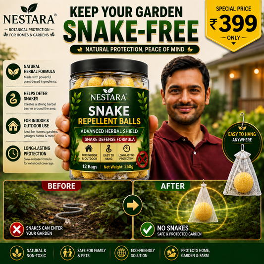 Nestara™ Snake Repellent Balls / Natural Herbal Snake Repellent for Home, Garden & Farm