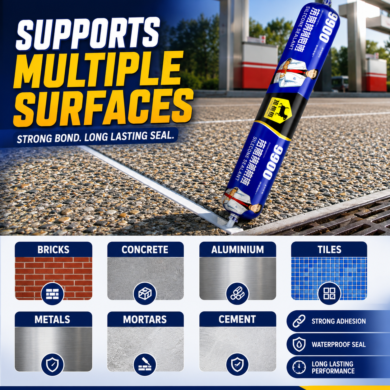 Nestara™ Super Strong Waterproof Silicone Sealant | Heavy-Duty Leak Repair