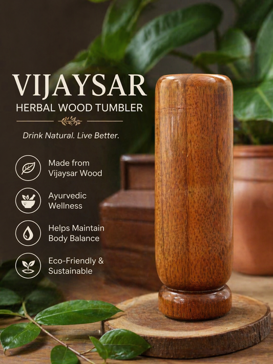 NESTARA™ Vijaysar Sugar Wooden Glass